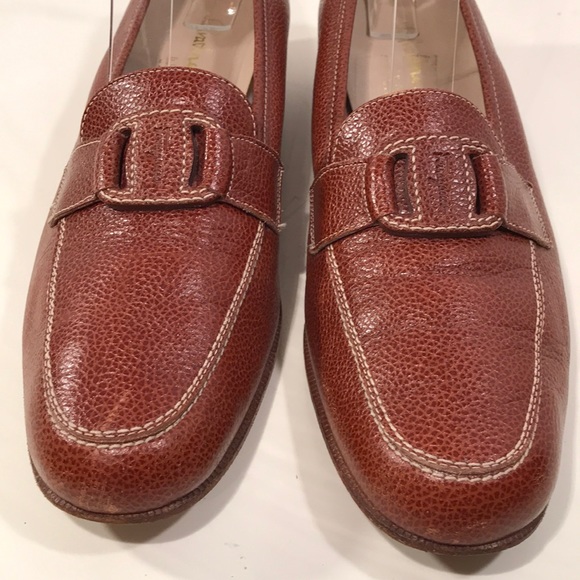 Salvatore Ferragamo Cognac Loafers Size 7.5 - Picture 2 of 8
